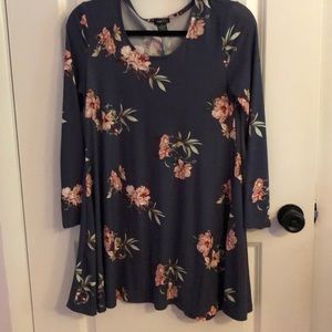 Dark blue floral dress
